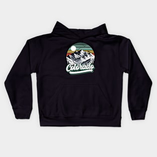 Colorado Vintage Sunset Outoors Kids Hoodie